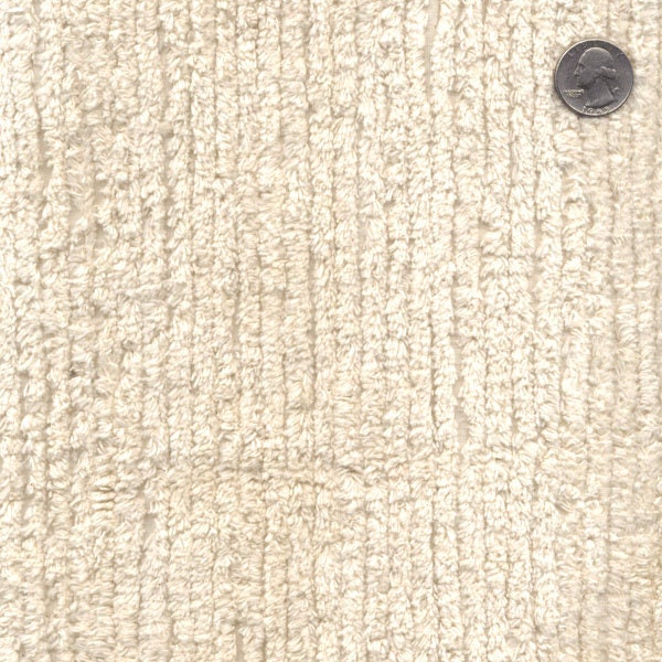 3/4 Yard - Terry Chenille Fabric Natural (Cream/Ivory) - Sold by the 0.75-Yard Piece (TC0501-596) M218.05