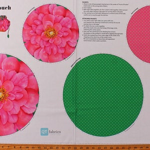 24&quot; X 44&quot; Panel Instructions to make Travel Jewelry Pouch Panel Floral How to White Cotton Fabric Panel (1649-27814-X) D578.83