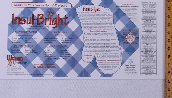 Genuine Insul-Brite Insul Bright The Warm Company Needled Insulated Lining 22.5" Wide Fabric by the Yard (6320) A414.33