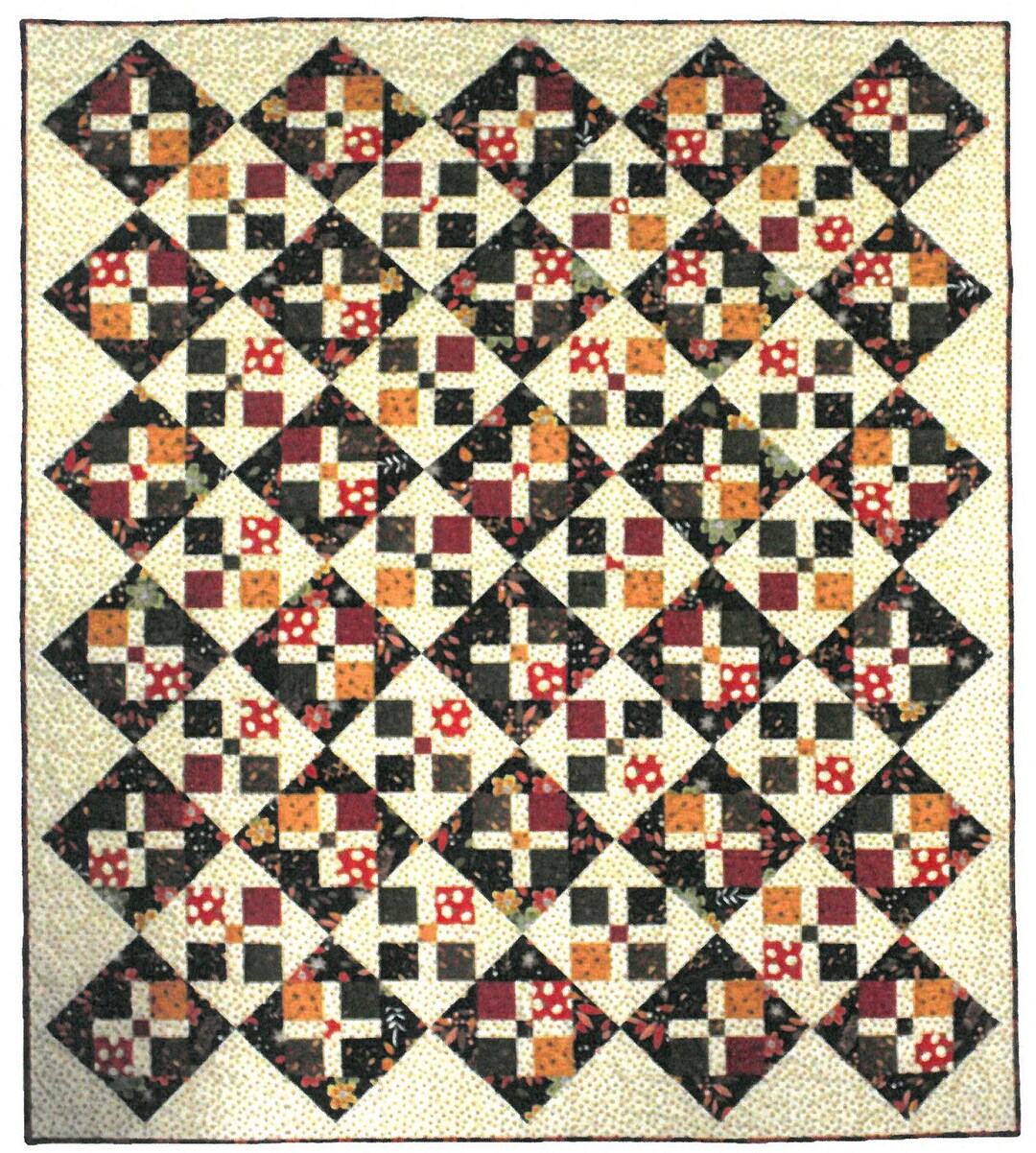 Quilt Kit - Cut Glass Featuring "awesome Autumn" Fabrics by Sandy ...