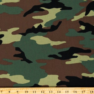 Cotton Camouflage Camo Hunting Cotton Fabric Print by the Yard (36383-1-CAMO) (D680.61)
