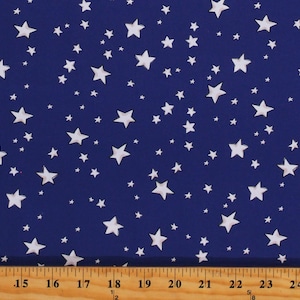 MainStays 100% cotton Precut fabric 1 yard Stars/Blue