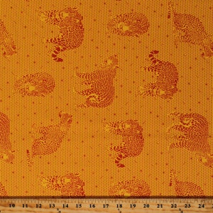 Cotton Daydreamer Tula Pink Lil Jaguars Animals Jungle Dots Orange Cotton Fabric Print by the Yard (PWTP174-PAPAYA) D412.04 Free Spirt