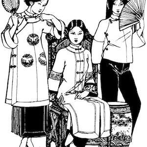 Folkwear Chinese Jacket #114 China Coat Sewing Pattern (Pattern Only) folkwear114