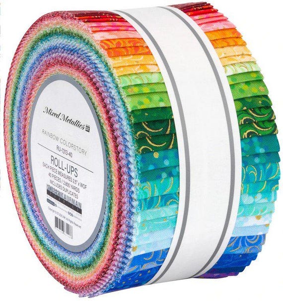 Jelly Roll - Mixed Metallics Rainbow Colorstory Studio RK Robert