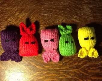 Two Knit Catnip-Filled Rabbit Cat Toys - Choose Your Colour