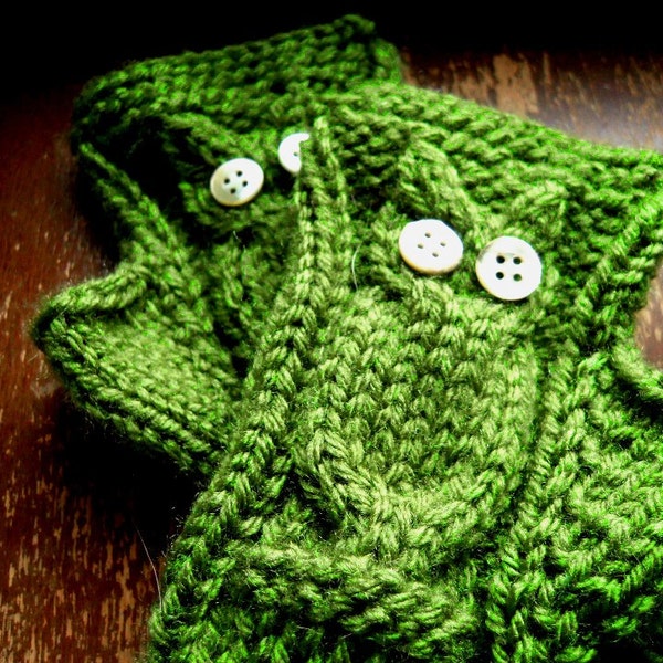 Custom Knit Fingerless Owl Mittens - Texting Gloves - Owl Gloves - Choose Your Colour