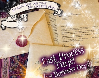 Wizard School Acceptance Letter, Personalized, Real Wax Seal, Invitation