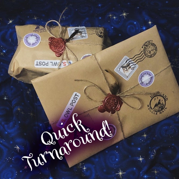 Personalized Acceptance Letter | Quick and No Rush Fee | School of Witchcraft and Wizardry Handmade Wax Seal Authentic Gift invitation