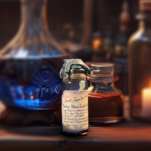 Basilisk Potion ingrediëntflessen - Halloween prop cosplay tovenaar heks decoratieve fantasie heks tovenaars D&D accessoire miniatuur magisch