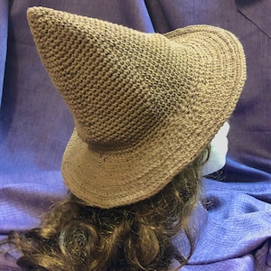 Witchy Garden Hat - elf, pixie, gnome, fantasy gamer, witch, wizard, fae hat, Fairy, cottagecore, fairycore, goblincore, hedgewitch, bog