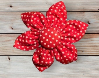 Fabric flower clip - hair clip - fabric flower