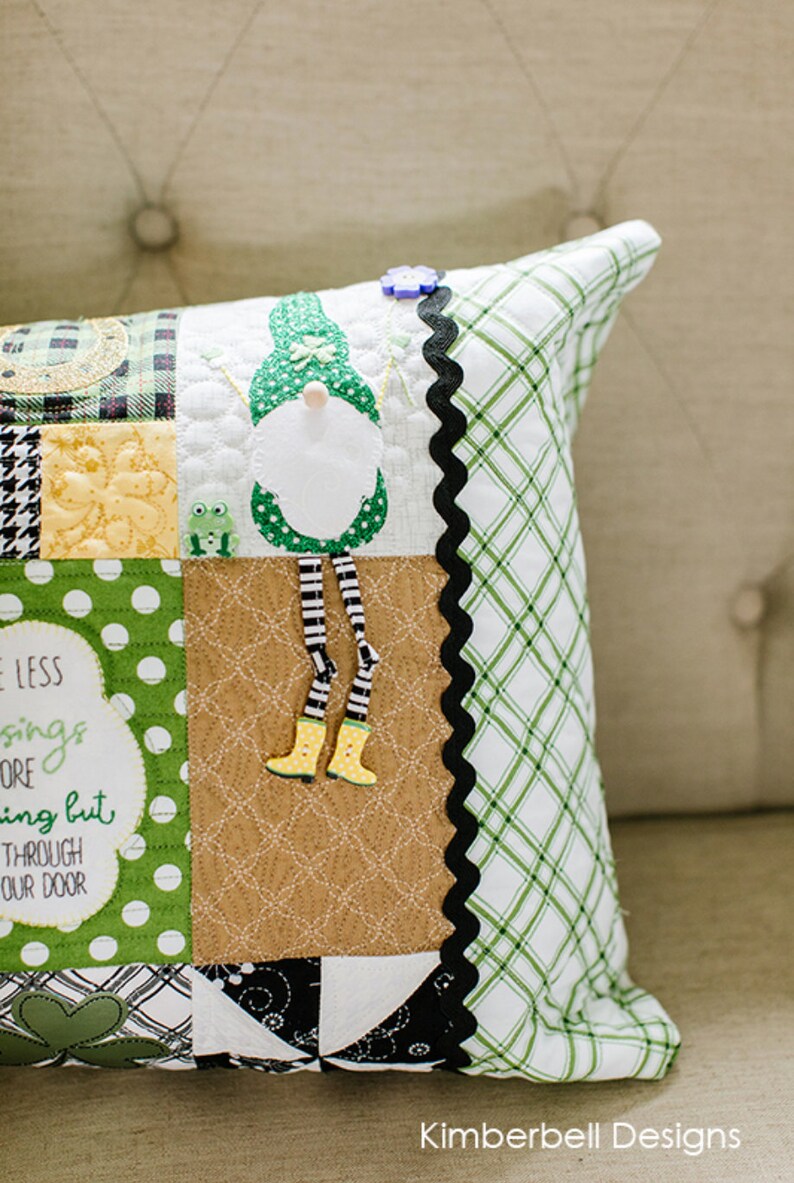 Embellishment Kit Kimberbell Designs Gnome Bench Pillow Etsy