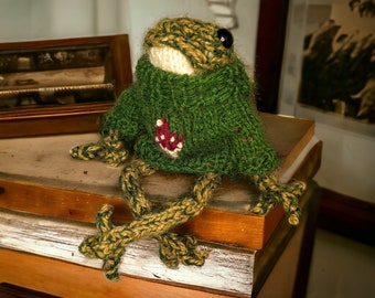 Hand knitted Frog toadstool