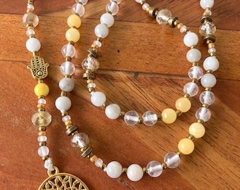 White & Gold Glorious Mary Magdalene Divine Feminine Nontraditional Rosary