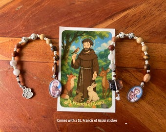 St Franziskus von Assisi Novena Mini Chaplet Katze oder Hund