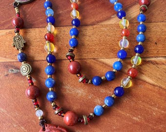 Schwarze Madonna von Częstochowa Nicht traditionelle Rosenkranz Juwel Ton Edelstein Perlen