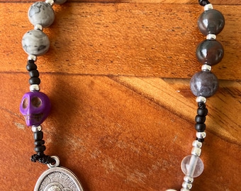 St Joseph Meditation and Prayer Strand Nontraditional Rosary Chaplet with gemstone beads