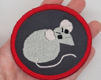 Angry Rat - Iron On Embroidered Patch