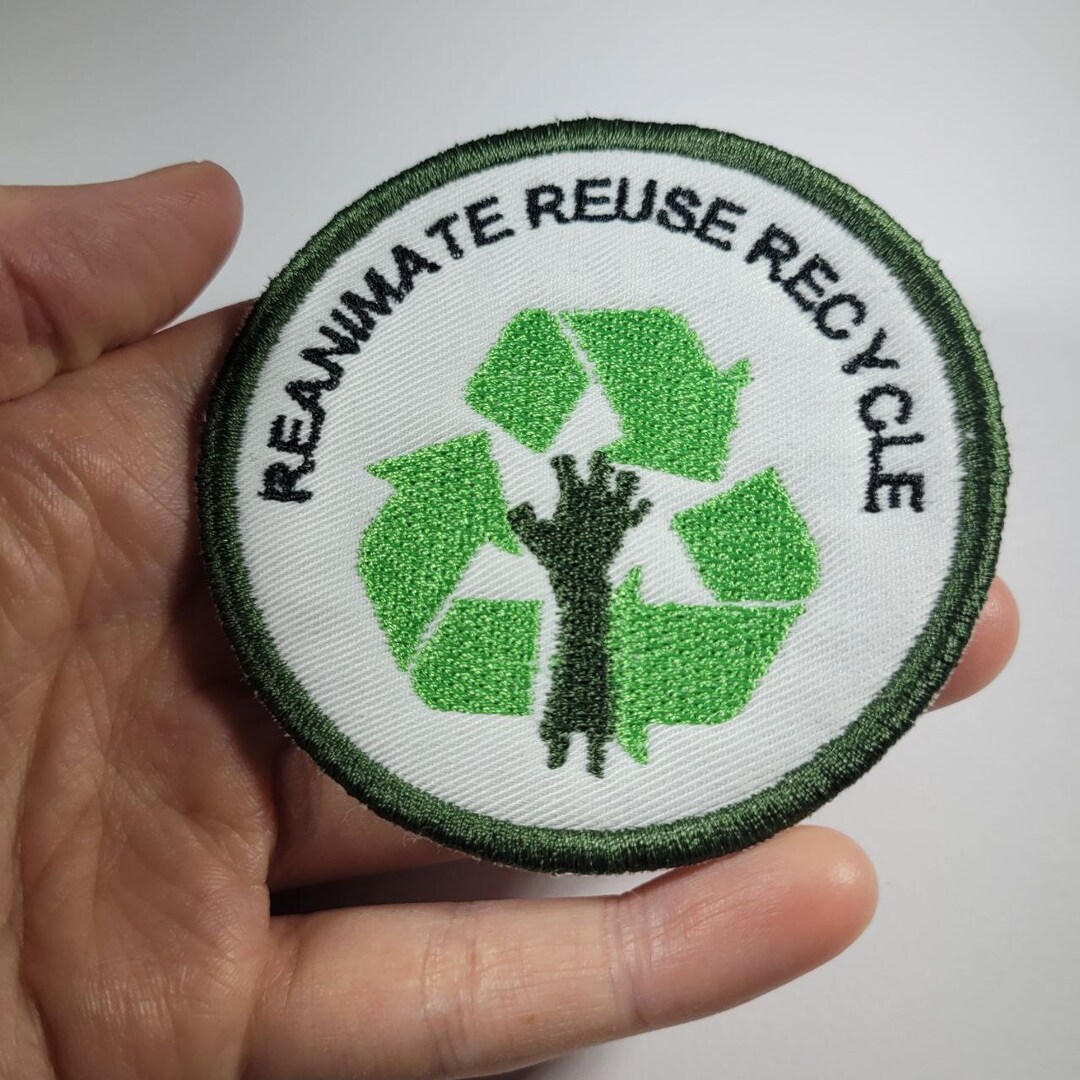 Reanimate Reuse Recycle - Embroidered Iron-on Patch - Etsy