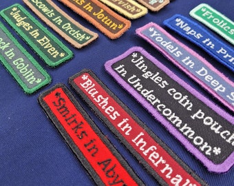 DnD Language Patches - Gap Filler, Iron-On Embroidered Patch