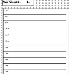 Bullet Journal Pages Billable Hours 6x9" Printable