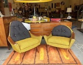Pair of His and Hers Adrian Pearsall Craft Associates Lounge Chairs