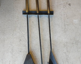 Mid Century Modern Three Piece Fireplace Tool Set