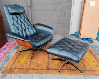 Iconic George Mulhauser For Plycraft Mr Chair and Ottoman