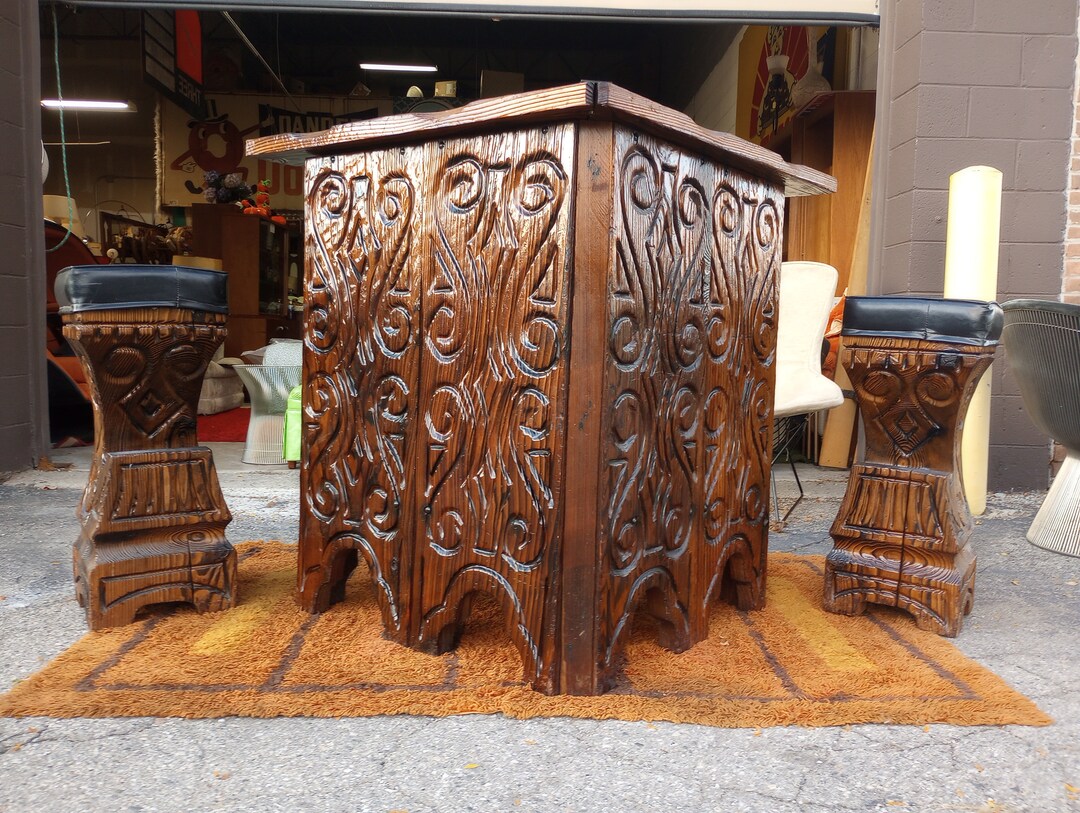 Rare Witco Hacienda Boomerang Bar and Stools Etsy