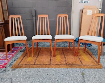 Set of 4 Teak Danish Modern Benny Linden Dining Chairs