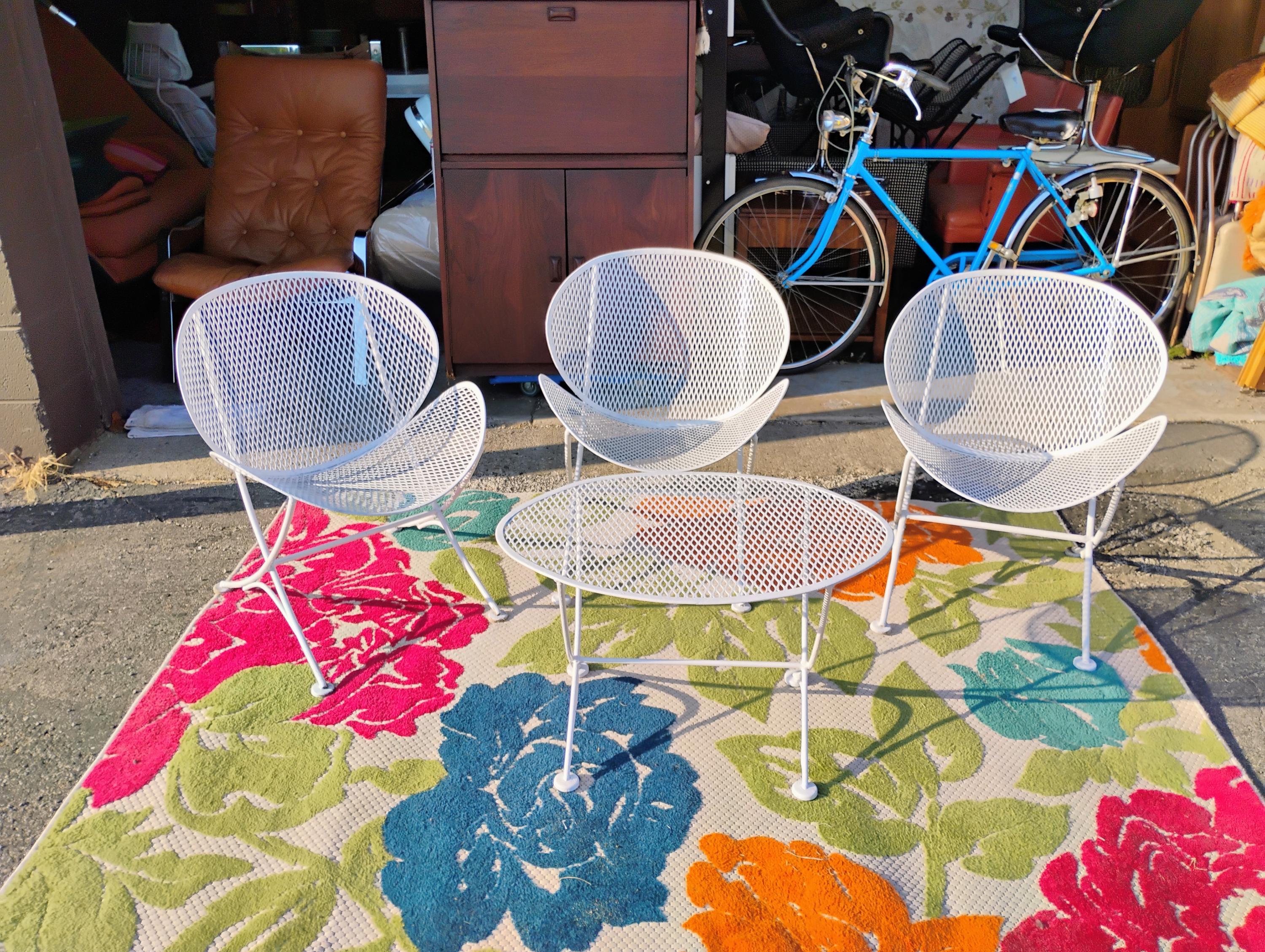 Four Piece Patio Set by Maurizio Tempestini for Salterini Orange