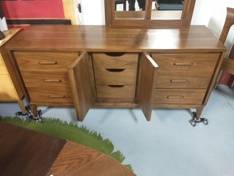 Mid Century Modern Three Piece Bedroom Set Etsy