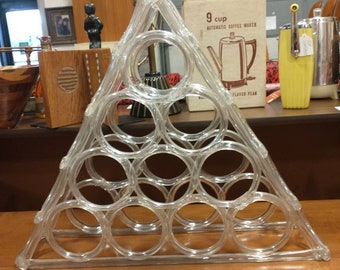 Vintage lucite wine rack