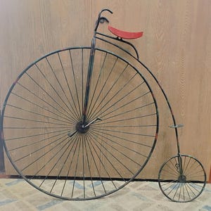 Authentic C. Jere High Wheeler Metal Bike Bicycle Wall Hanging Sculpture