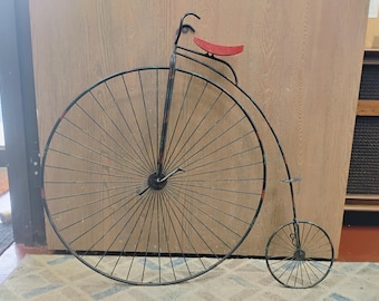 Authentic C. Jere High Wheeler Metal Bike Bicycle Wall Hanging Sculpture