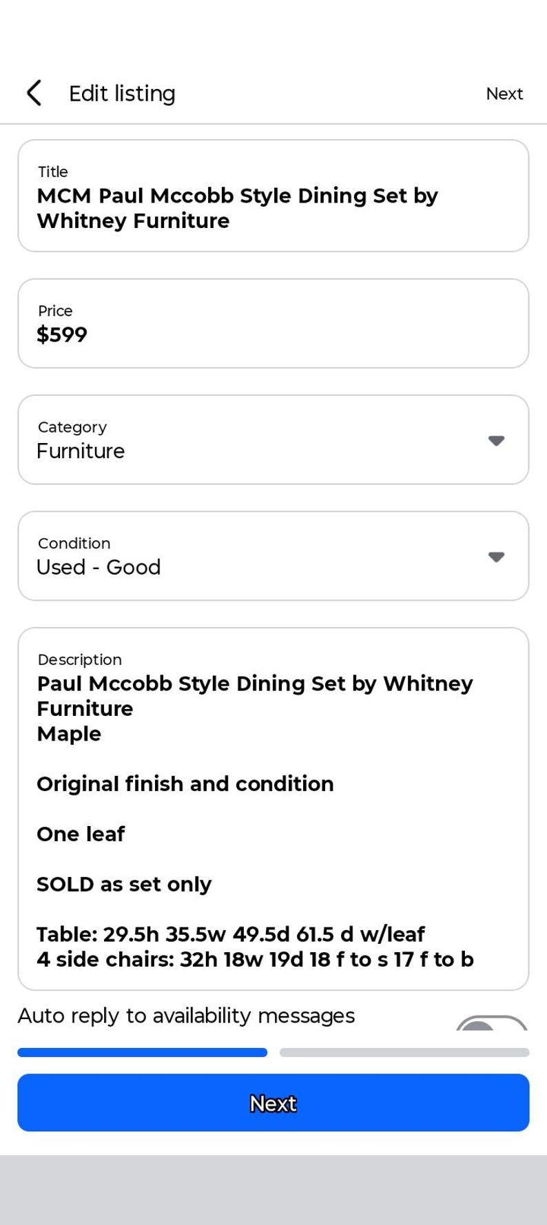Paul Mccobb Style Dining Set by Whitney Furniture image 11