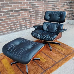 Eames Herman Miller Rosewood Lounge Chair and Ottoman
