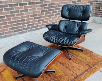 Eames Herman Miller Rosewood Lounge Chair and Ottoman