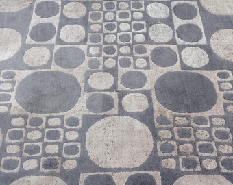 Vernor Panton Style Geometric Wool Mod Rug