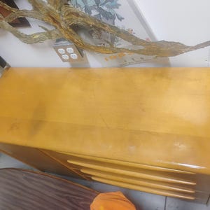 Heywood Wakefield Champagne Drop Front Secretary Desk afbeelding 10