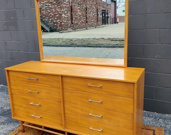 Milo Baughman Drexel Today's Living Dresser and Mirror