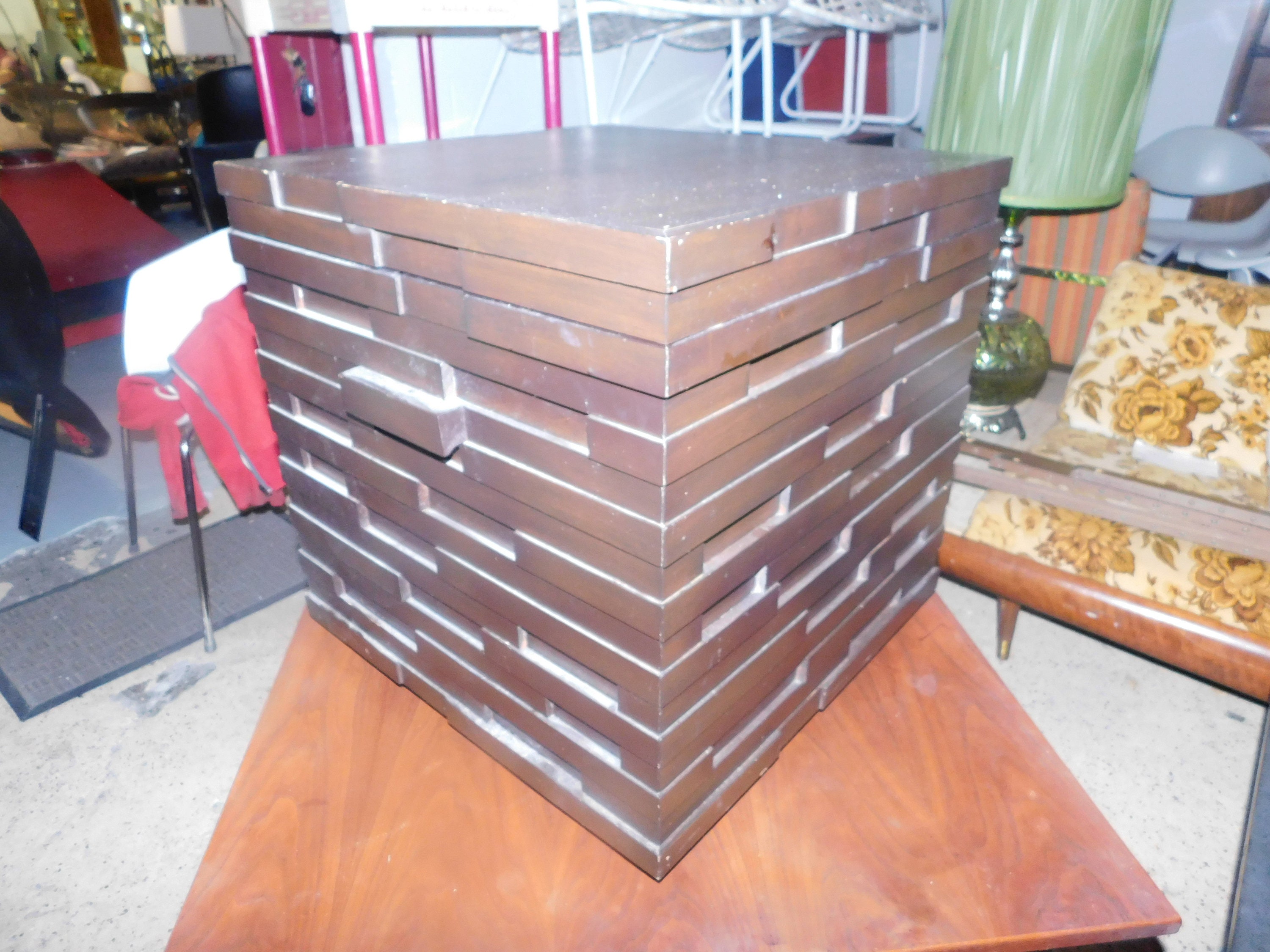 Tabla final de almacenamiento de cubo brutalista | Etsy