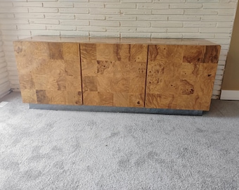 Milo Baughman for Thayer Coggin Burlwood Sideboard Buffet Credenza Low Boy
