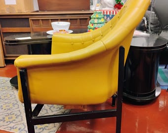 Milo Baughman for Frank and Sons Vinyl and Metal Lounge Chair