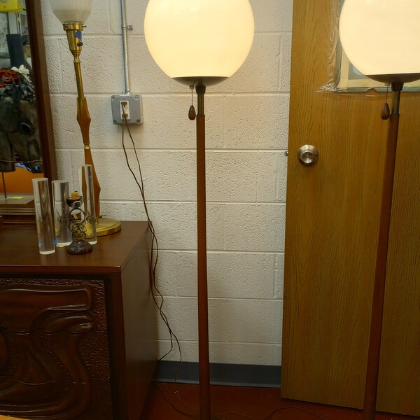 MCM Lollipop Orb Globe Floor Lamp: 2 Available