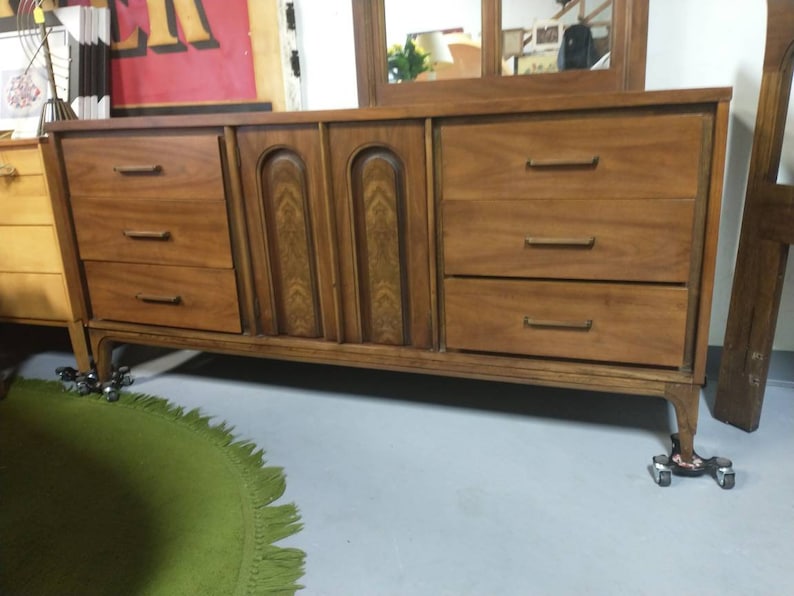 Mid Century Modern Three Piece Bedroom Set Etsy