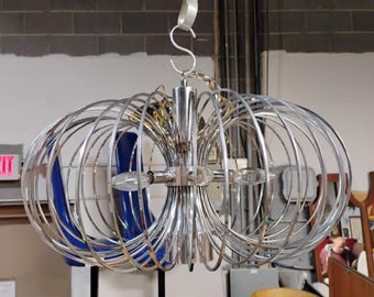Gaetano Sciolari For Lightolier Birdcage Chandelier Mid Century Modern 1960s