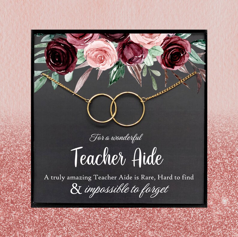 Teacher Aide Gift Appreciation Gift for her Necklace Gift Etsy