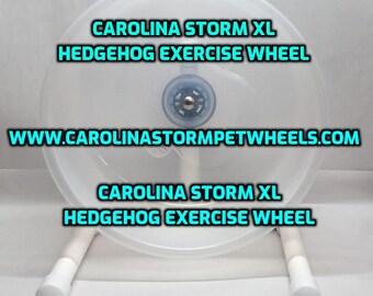 The Carolina Storm XL pet exercise wheel, 12" diameter with a 5" running surface.